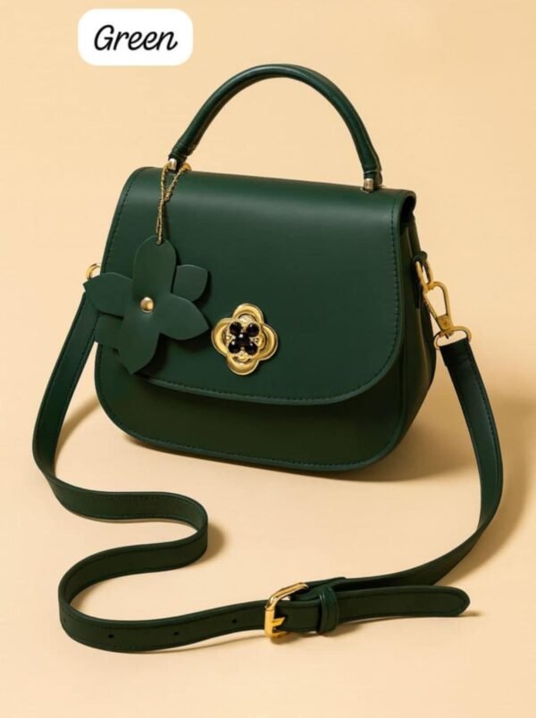 Flora Charm Crossbody Bag ( Green)