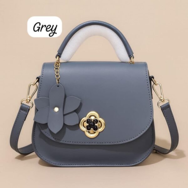 Flora Charm Crossbody Bag ( Gray)