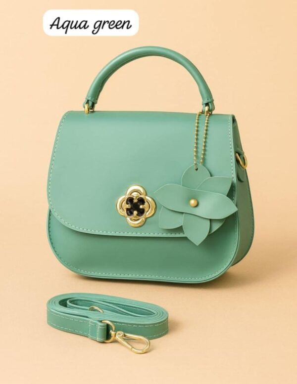 Flora Charm Crossbody Bag (Aqua Green)